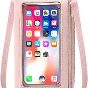 RFID Blocking Touch Screen Phone Bag Small Crossbody Bag Shoulder Handbag Wristl